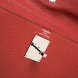 Hermes Kelly 42 Sanguine Taurillon Clemence Leather Palladium Hardware