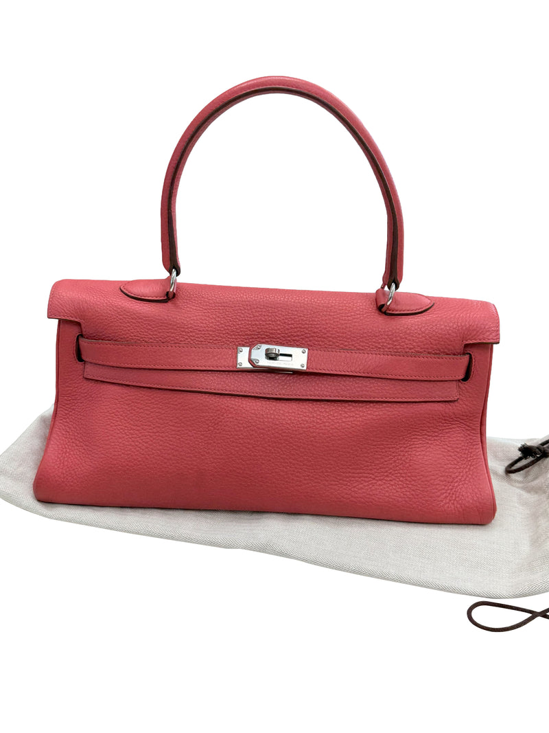 Hermes Kelly 42 Sanguine Taurillon Clemence Leather Palladium Hardware