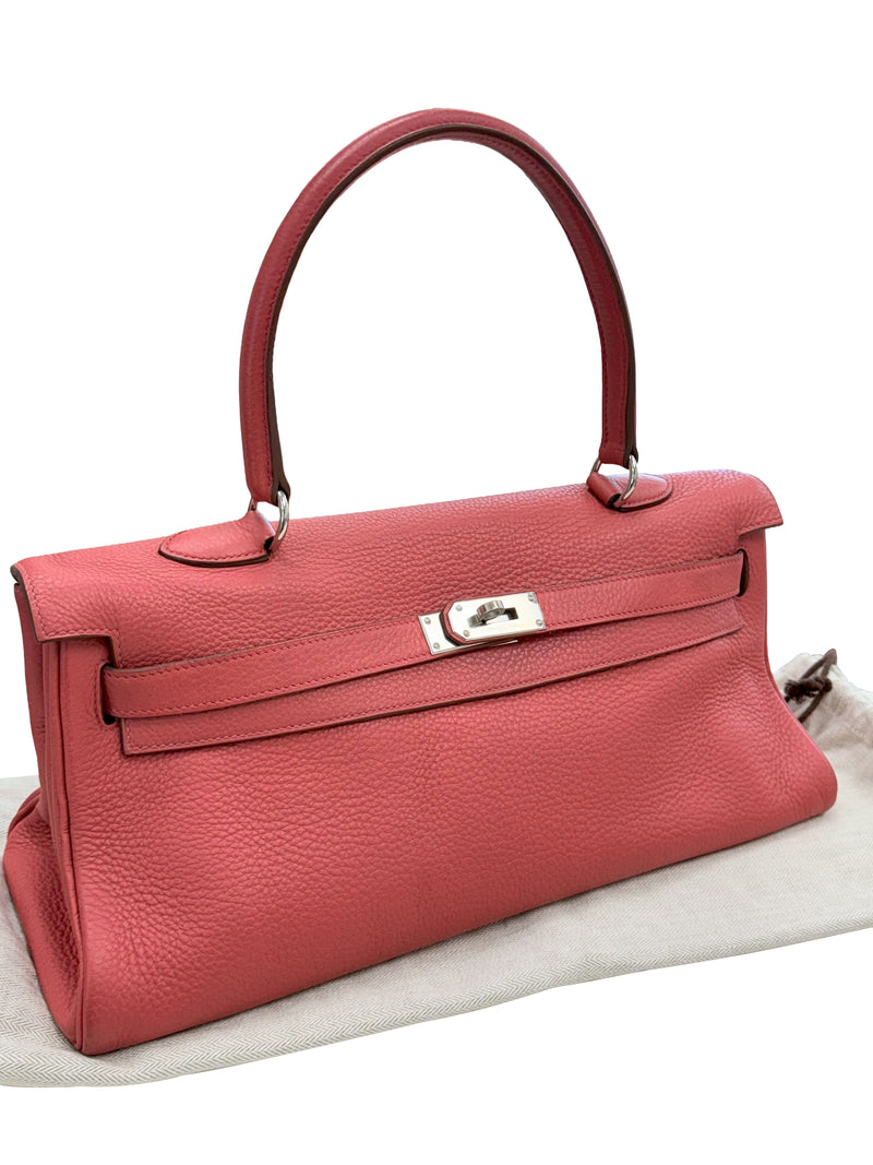 Hermes Kelly 42 Sanguine Taurillon Clemence Leather Palladium Hardware