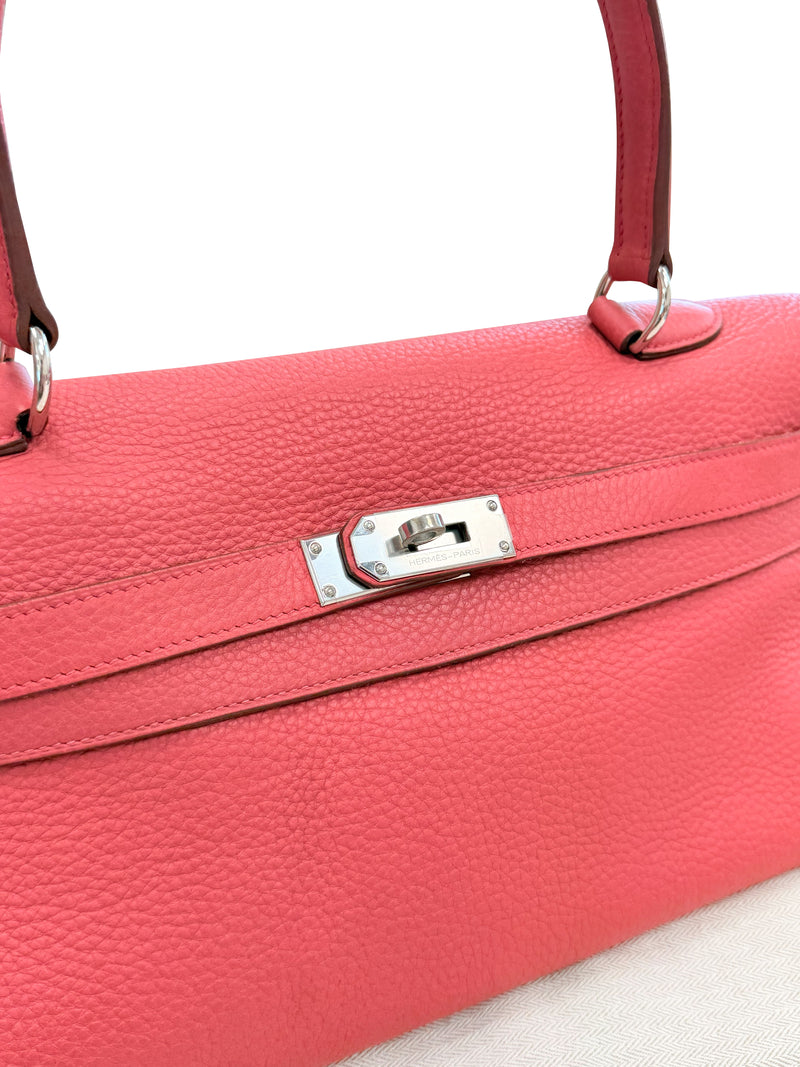 Hermes Kelly 42 Sanguine Taurillon Clemence Leather Palladium Hardware