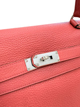 Hermes Kelly 42 Sanguine Taurillon Clemence Leather Palladium Hardware