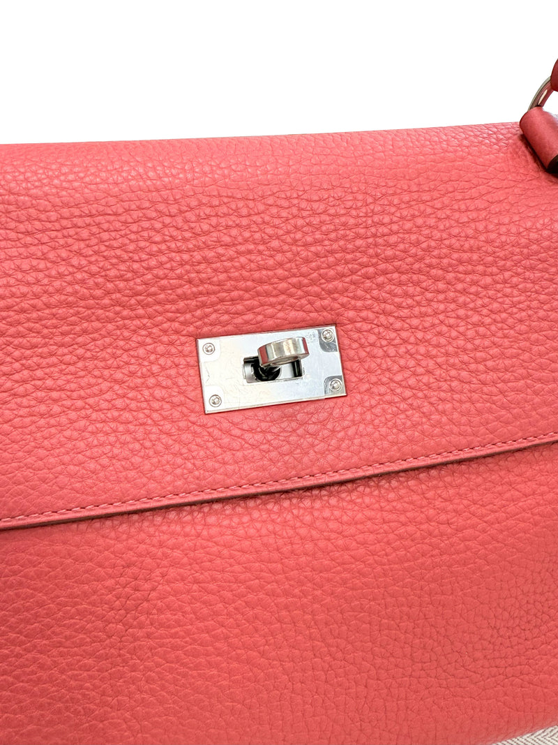 Hermes Kelly 42 Sanguine Taurillon Clemence Leather Palladium Hardware