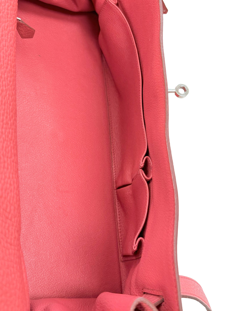 Hermes Kelly 42 Sanguine Taurillon Clemence Leather Palladium Hardware