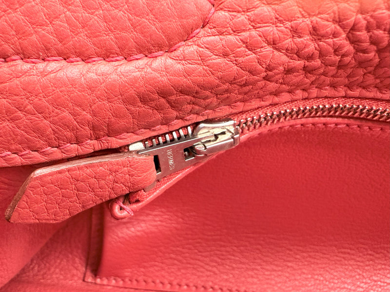 Hermes Kelly 42 Sanguine Taurillon Clemence Leather Palladium Hardware