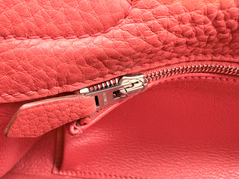 Hermes Kelly 42 Sanguine Taurillon Clemence Leather Palladium Hardware