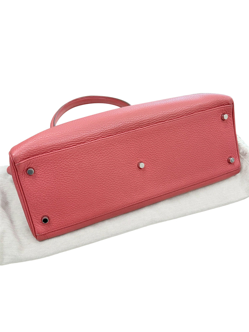 Hermes Kelly 42 Sanguine Taurillon Clemence Leather Palladium Hardware