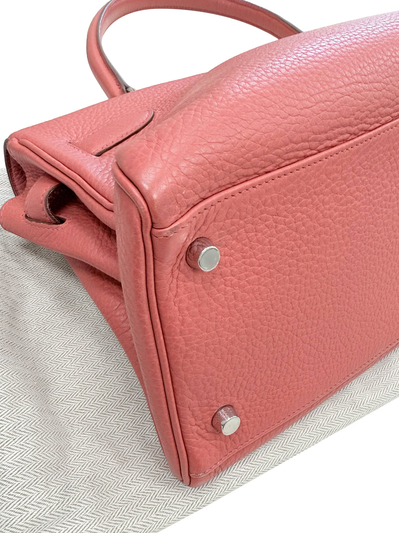 Hermes Kelly 42 Sanguine Taurillon Clemence Leather Palladium Hardware