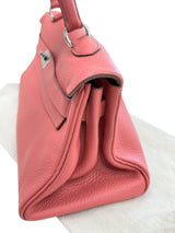 Hermes Kelly 42 Sanguine Taurillon Clemence Leather Palladium Hardware