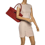 Hermes Kelly 42 Sanguine Taurillon Clemence Leather Palladium Hardware
