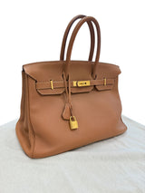 Hermes Birkin 35 Gold Togo Leather With Gold Hardware Handbag