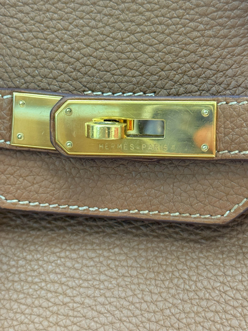 Hermes Birkin 35 Gold Togo Leather With Gold Hardware Handbag