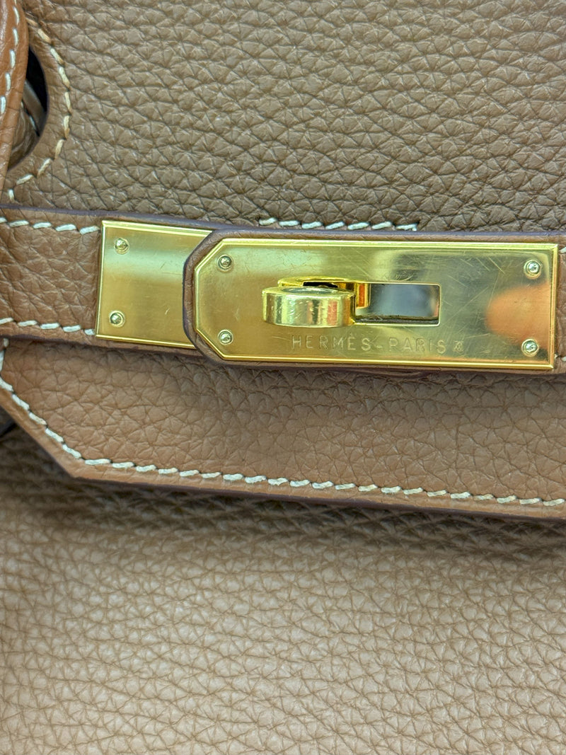Hermes Birkin 35 Gold Togo Leather With Gold Hardware Handbag