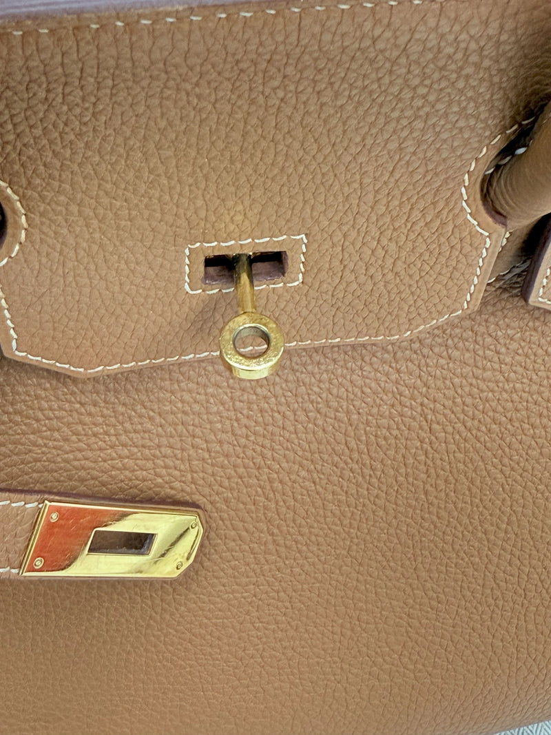Hermes Birkin 35 Gold Togo Leather With Gold Hardware Handbag