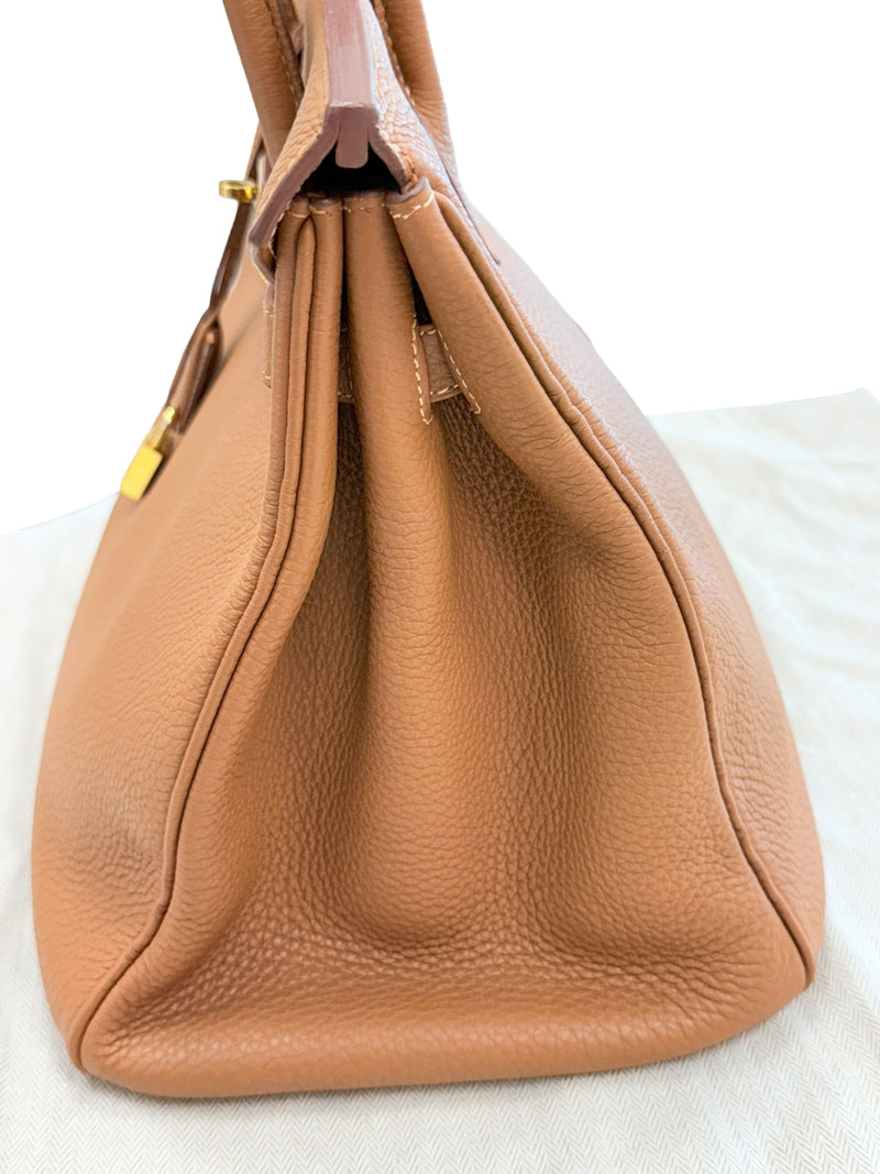 Hermes Birkin 35 Gold Togo Leather With Gold Hardware Handbag