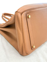 Hermes Birkin 35 Gold Togo Leather With Gold Hardware Handbag