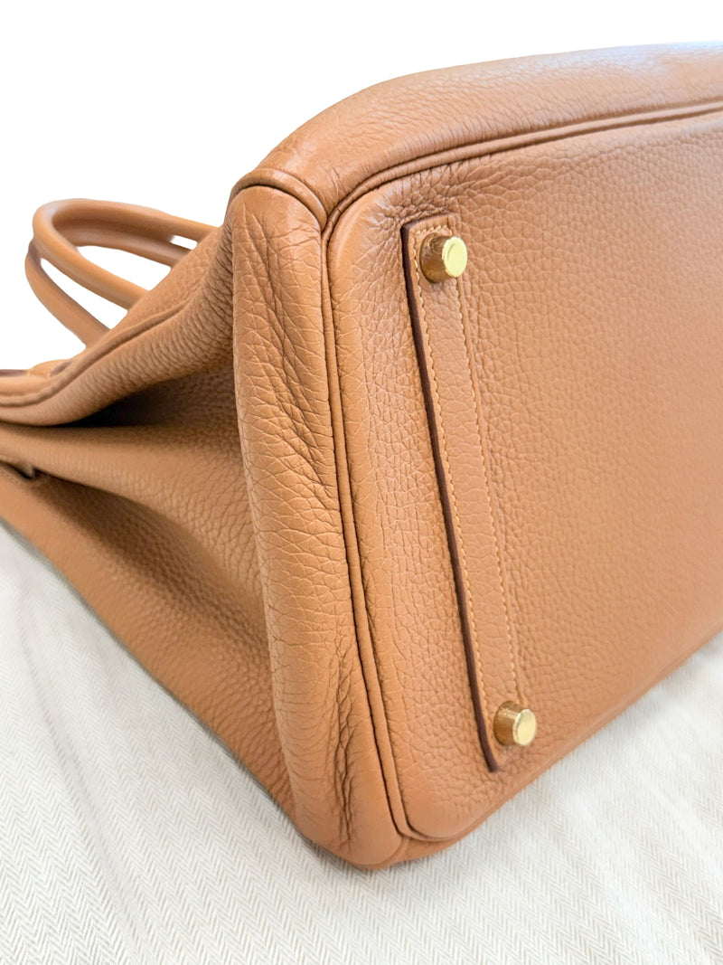 Hermes Birkin 35 Gold Togo Leather With Gold Hardware Handbag