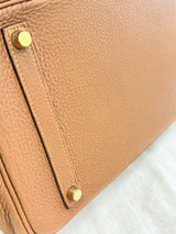 Hermes Birkin 35 Gold Togo Leather With Gold Hardware Handbag