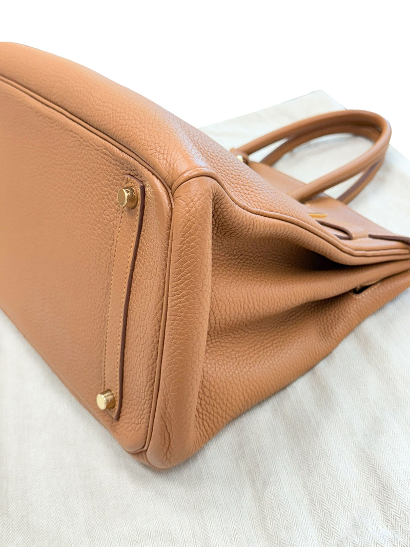 Hermes Birkin 35 Gold Togo Leather With Gold Hardware Handbag