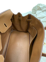 Hermes Birkin 35 Gold Togo Leather With Gold Hardware Handbag