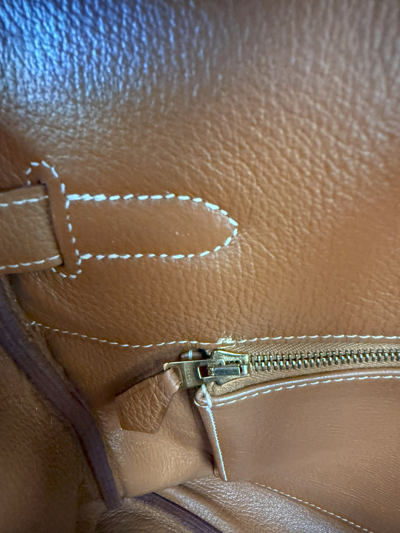 Hermes Birkin 35 Gold Togo Leather With Gold Hardware Handbag