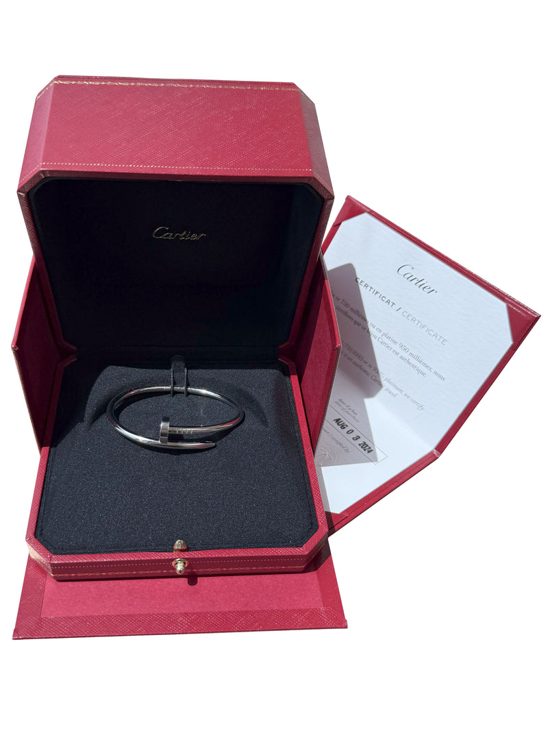 Cartier Juste Un Clou Bracelet Classic Model White Gold Size 16