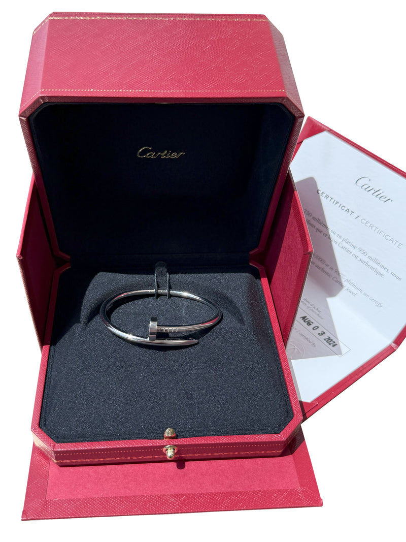 Cartier Juste Un Clou Bracelet Classic Model White Gold Size 16