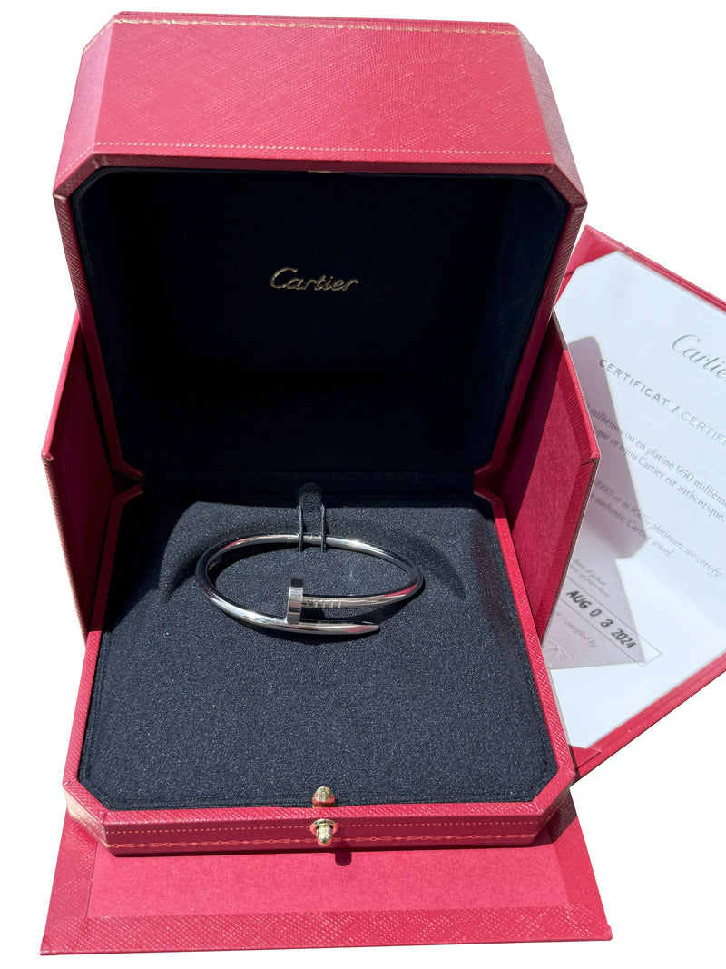 Cartier Juste Un Clou Bracelet Classic Model White Gold Size 16