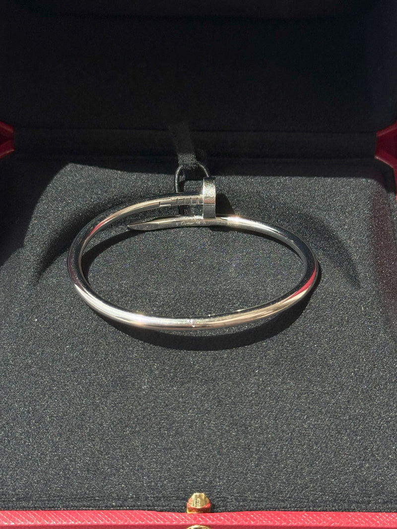 Cartier Juste Un Clou Bracelet Classic Model White Gold Size 16