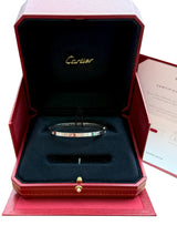Cartier Love Bracelet 6 Diamonds Small Model In 18K White Gold