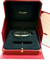 Cartier Love Bracelet 6 Diamonds Small Model In 18K White Gold