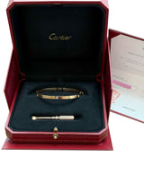 Cartier Love Bracelet 6 Diamonds Small Model Single-Screw Closure 18K Rose Gold