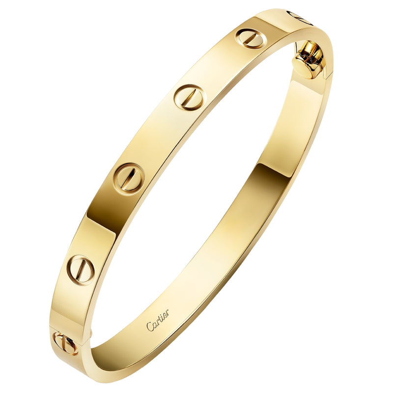 Cartier Love Bracelet Classic Model In 18K Yellow Gold Size 17