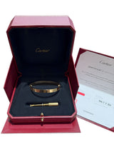 Cartier Love Bracelet Classic Model In 18K Yellow Gold Size 17