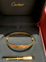 Cartier Love Bracelet Classic Model In 18K Yellow Gold Size 17