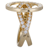 Van Cleef & Arpels Boutonnière Button Ring in Yellow Gold and Diamonds