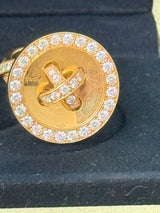 Van Cleef & Arpels Boutonnière Button Ring in Yellow Gold and Diamonds