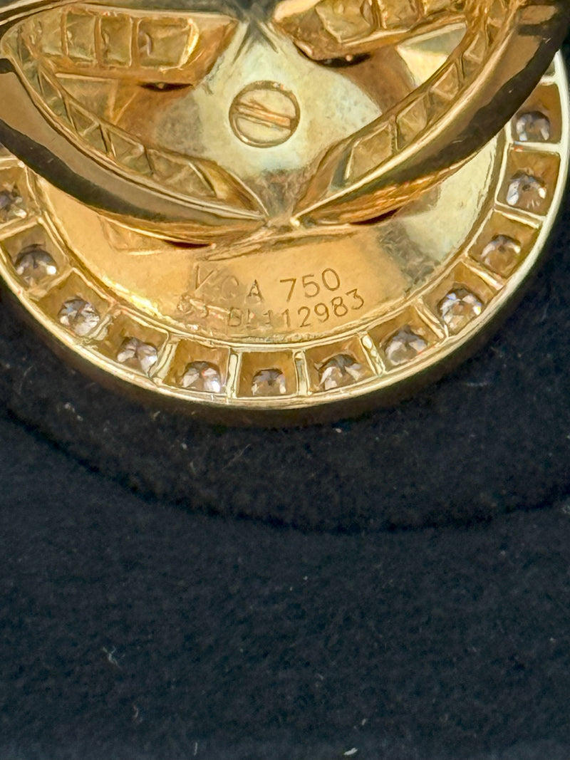 Van Cleef & Arpels Boutonnière Button Ring in Yellow Gold and Diamonds