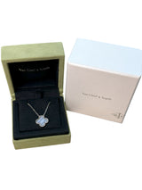 Van Cleef & Arpels Alhambra Chalcedony Pendant Necklace in 18k White Gold