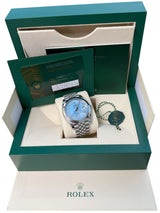 Rolex Datejust 41mm MOP Roman Diamond Dial Smooth Bezel Steel Mens Watch 126300