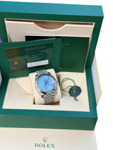 Rolex Datejust 41mm MOP Roman Diamond Dial Smooth Bezel Steel Mens Watch 126300