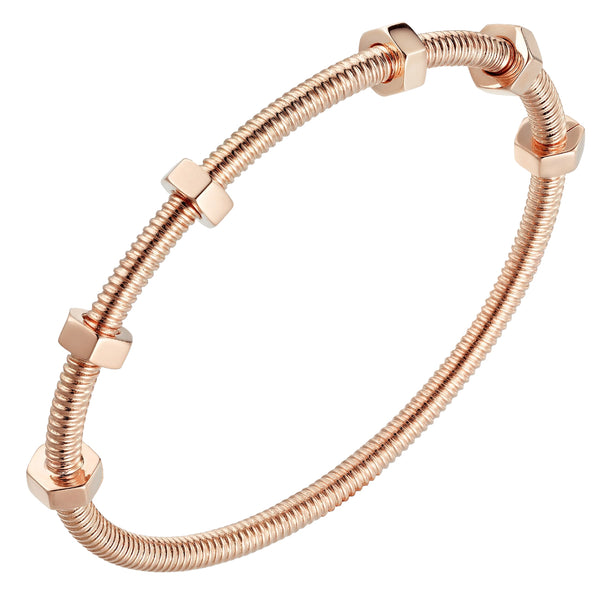 Cartier Ecrou De Cartier Bracelet 18K Rose Gold Size 17 Banlge