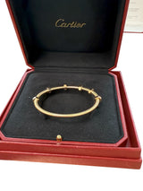 Cartier Ecrou De Cartier Bracelet 18K Rose Gold Size 17 Banlge