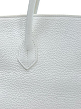 Hermes Birkin 35 White Clemence Leather With Gold Hardware Handbag