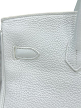 Hermes Birkin 35 White Clemence Leather With Gold Hardware Handbag