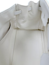 Hermes Birkin 35 White Clemence Leather With Gold Hardware Handbag