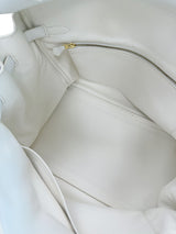 Hermes Birkin 35 White Clemence Leather With Gold Hardware Handbag