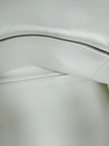 Hermes Birkin 35 White Clemence Leather With Gold Hardware Handbag