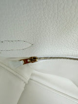 Hermes Birkin 35 White Clemence Leather With Gold Hardware Handbag