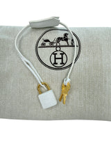 Hermes Birkin 35 White Clemence Leather With Gold Hardware Handbag