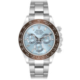 Rolex Daytona 40mm Glacier Ice Blue Diamond Baguette Dial Platinum Watch 116506